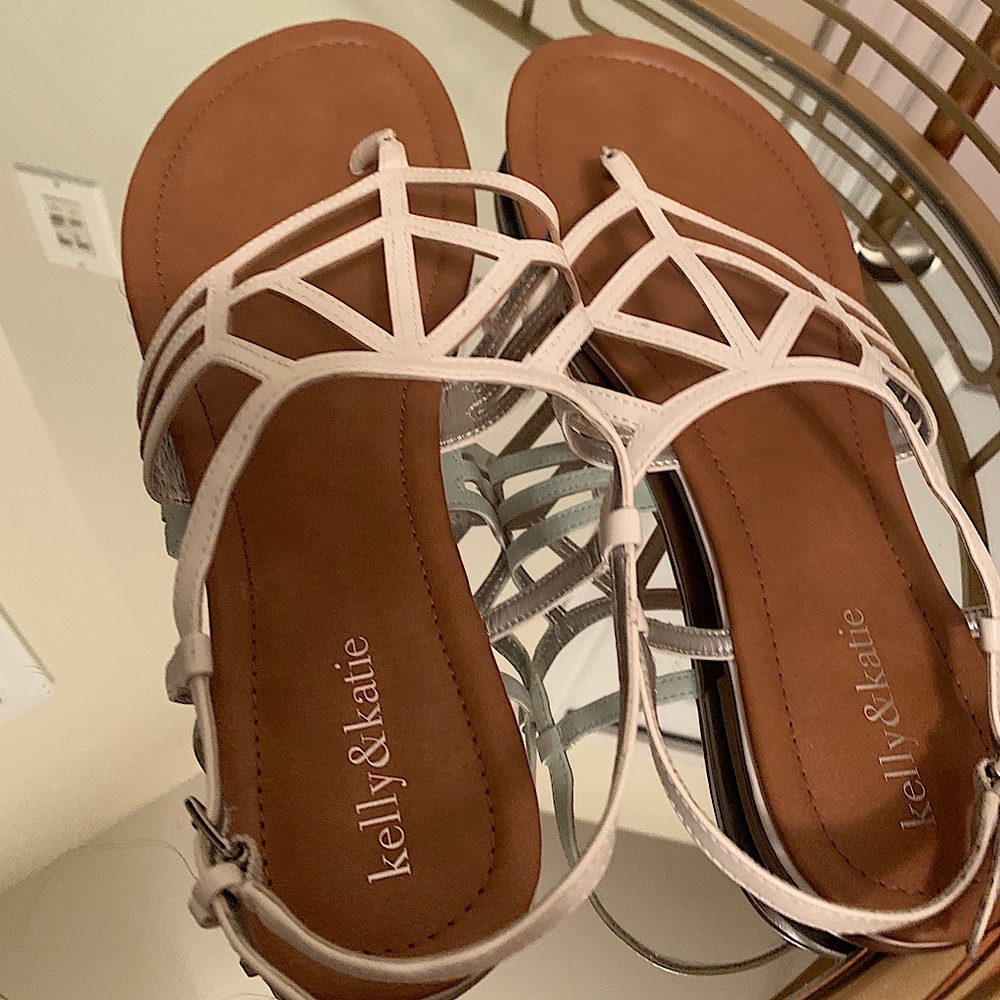 White Kelly & Katie Sandals
